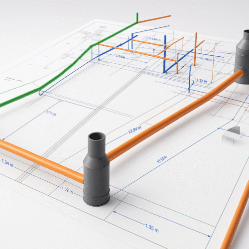 Underjordiskt natverksmodellsystem i 3d